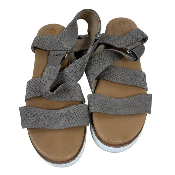 Corso Como Bonneigh Wedge Sandal Smokey Ash Tan Women's Size 7.5 M EUC - Picture 6 of 9